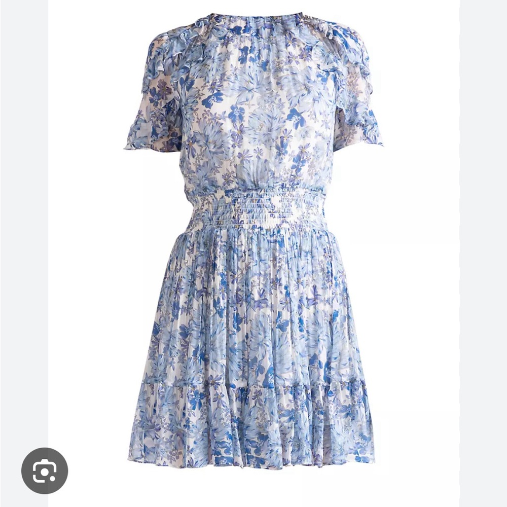 Shoshanna Montauk Rodney Blue Floral Mini Dress